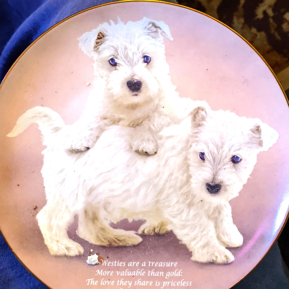 The Darby Mint limited edition Belived Westies doggie plated all authentic